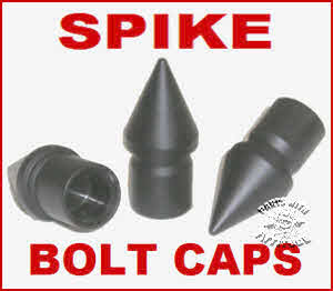 Black Spike Bolt Caps for Harley Engines