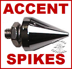 Chrome Spike Accent Bolts