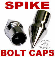 Chrome Spike Bolt Caps for Harley Engines
