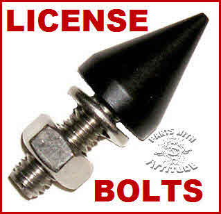 Black Spike License Bolts (BULL DOG)