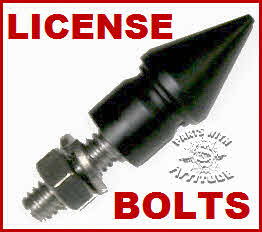 Black Spike License Bolts (TALL)
